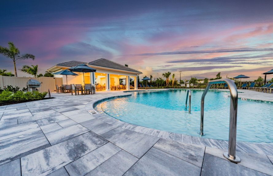Golden Hour by the Pool