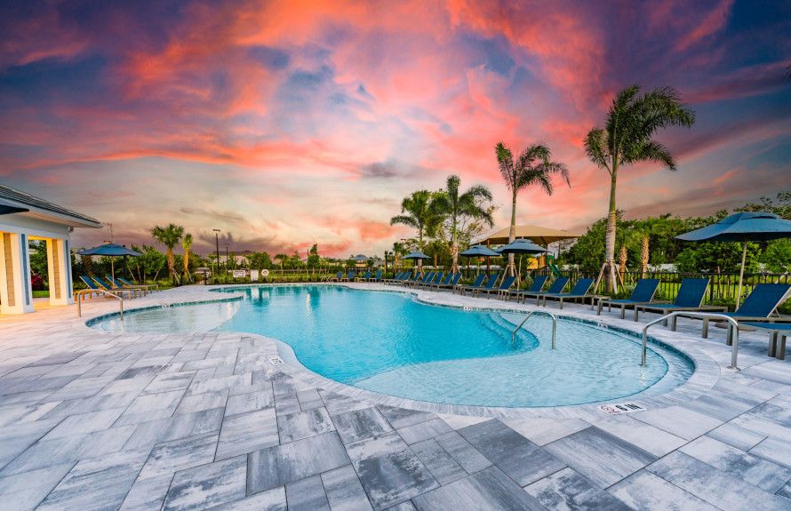 Poolside Sunset Moments