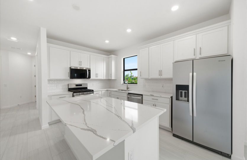 Kitchen with large center island