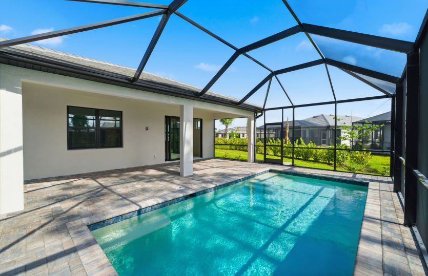 Sparkling pool with serene views