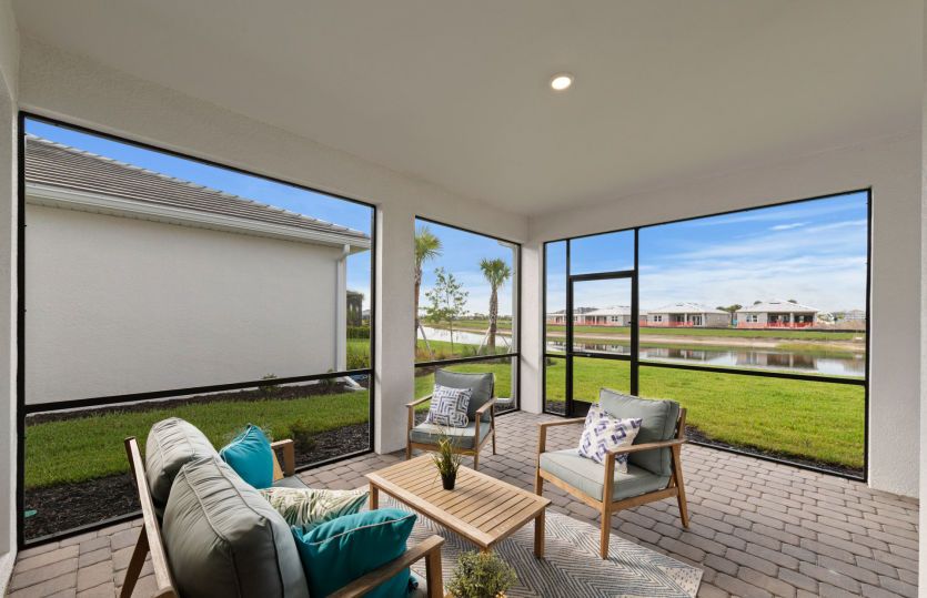 Covered lanai | Virtually staged for illustration