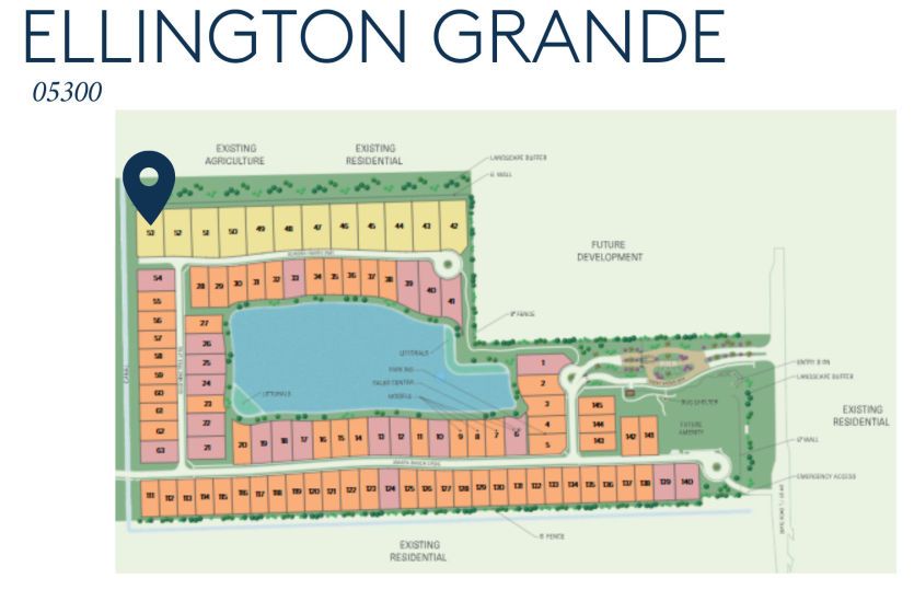Ellington Grande Homesite 05300 Map