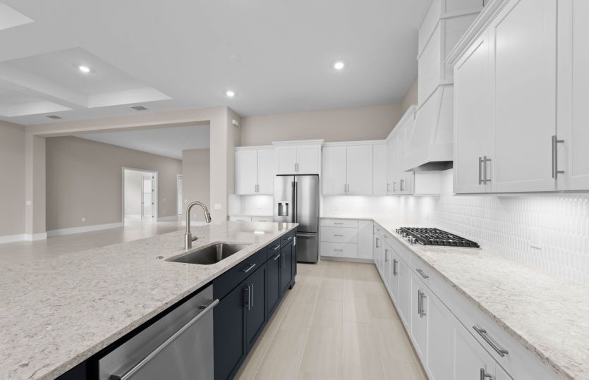 Kitchen with designer finishes