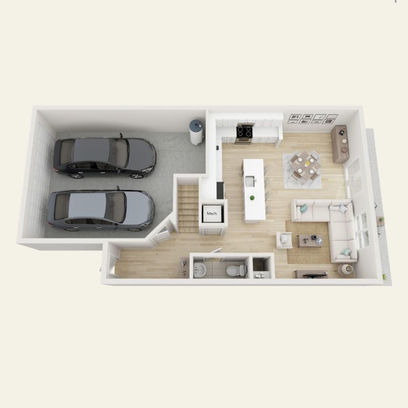 First Floor 3 br / 2.5 ba