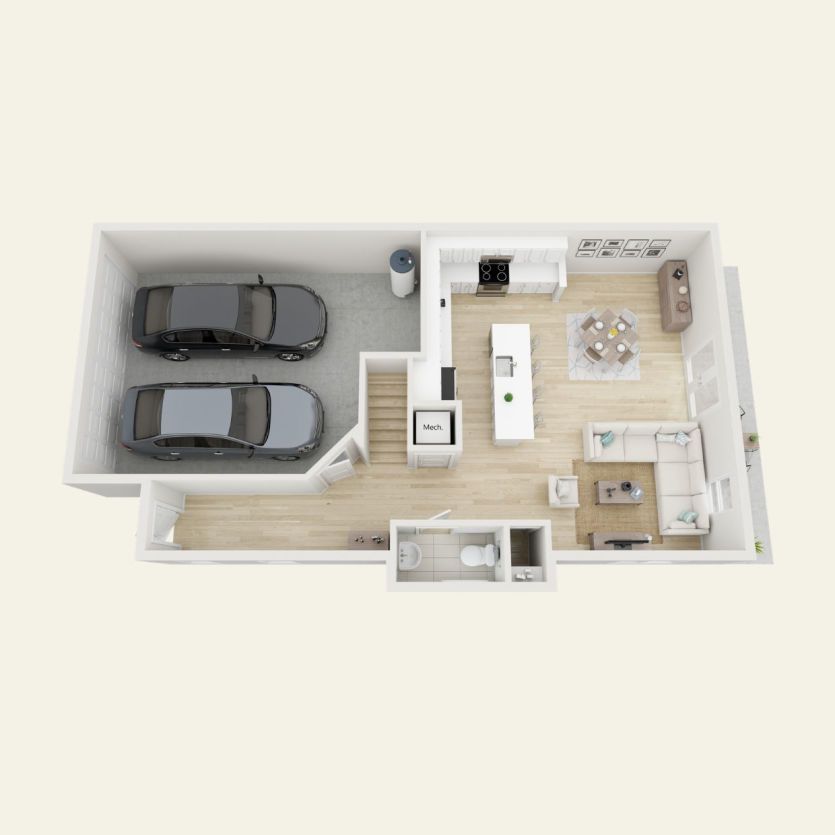 First Floor 3 br / 2.5 ba