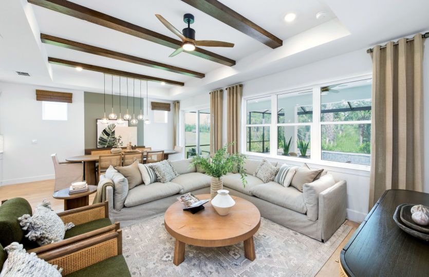 Open concept gathering room