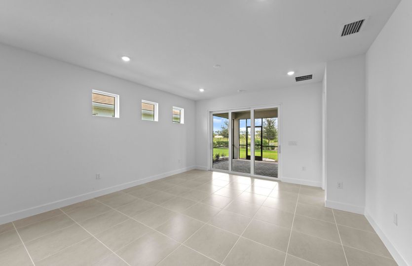 Sliding glass door to the lanai
