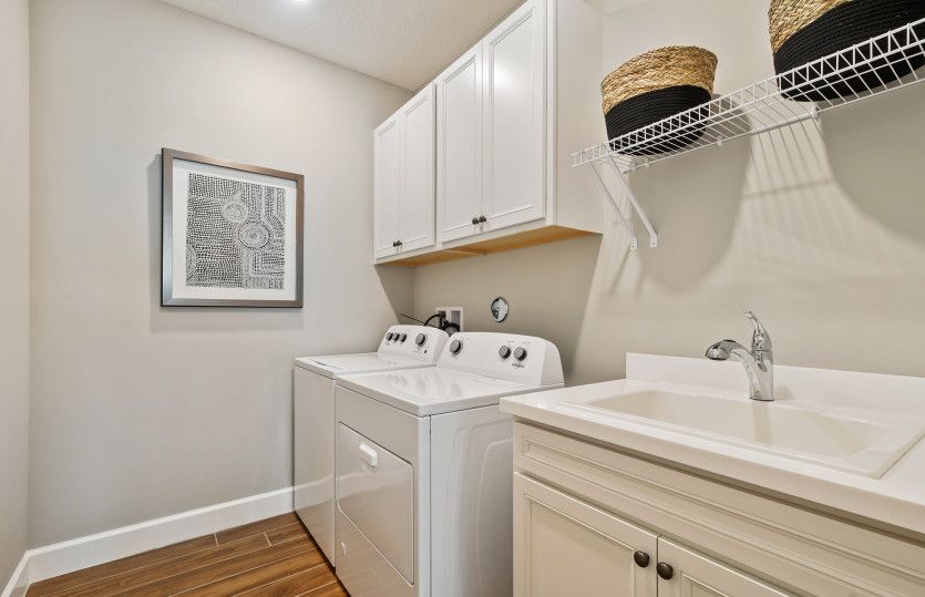 Laundry room with optional cabinets