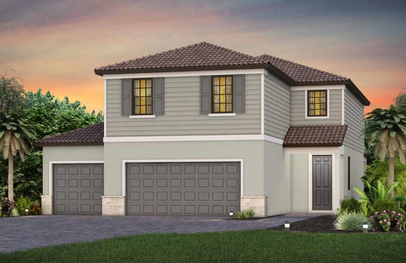 Exterior FM1 with optional stone and 3rd car garage