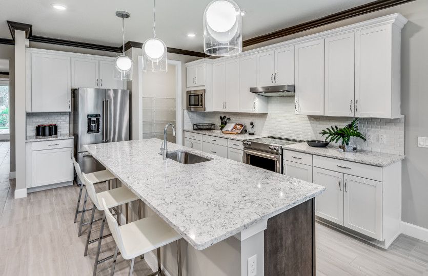 Kitchen With Designer Finishes And Large Center Island