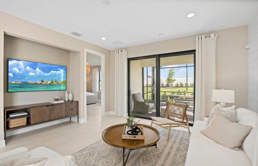 Sliding glass door for easy access to indoor/outdoor living