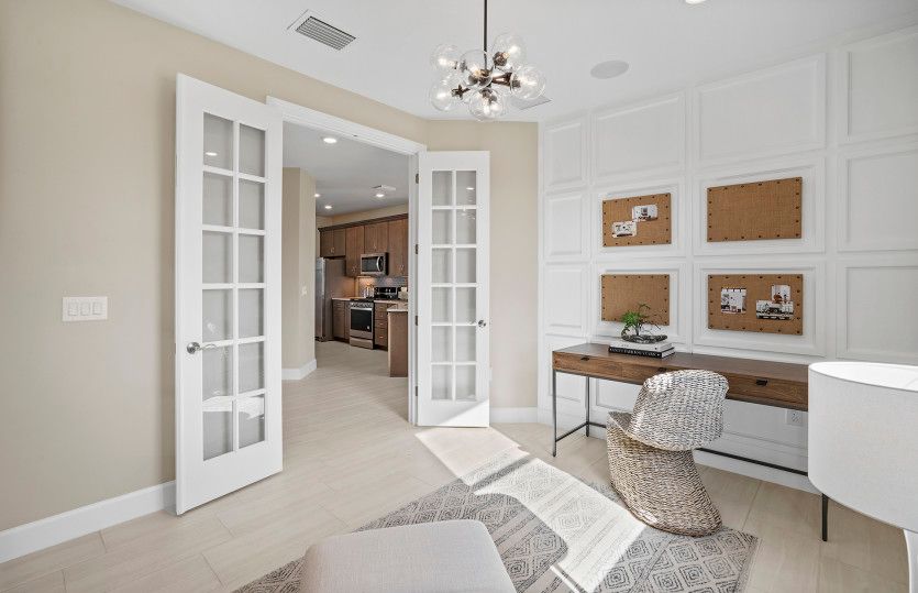 Optional doors make the flex room perfect for a home office