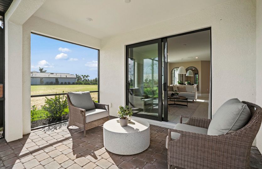 New home with covered outdoor space