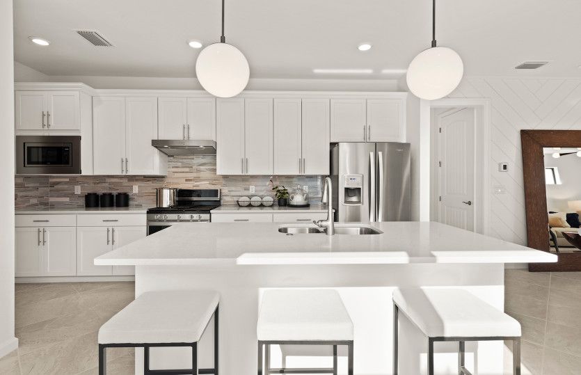 Kitchen with ample storage options