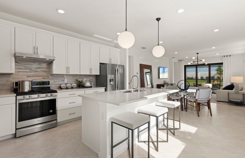 New construction home with open flow