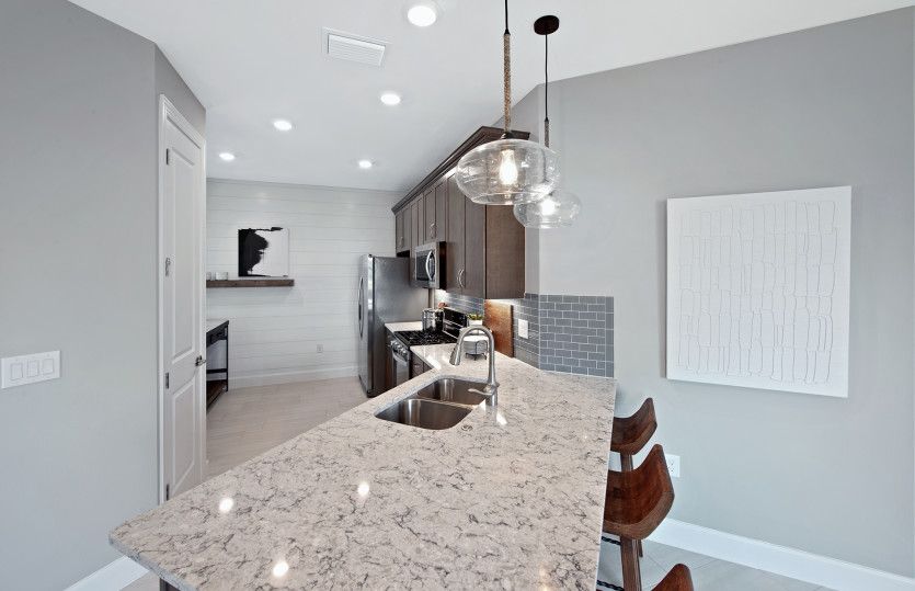Large kitchen island perfect for entertaining