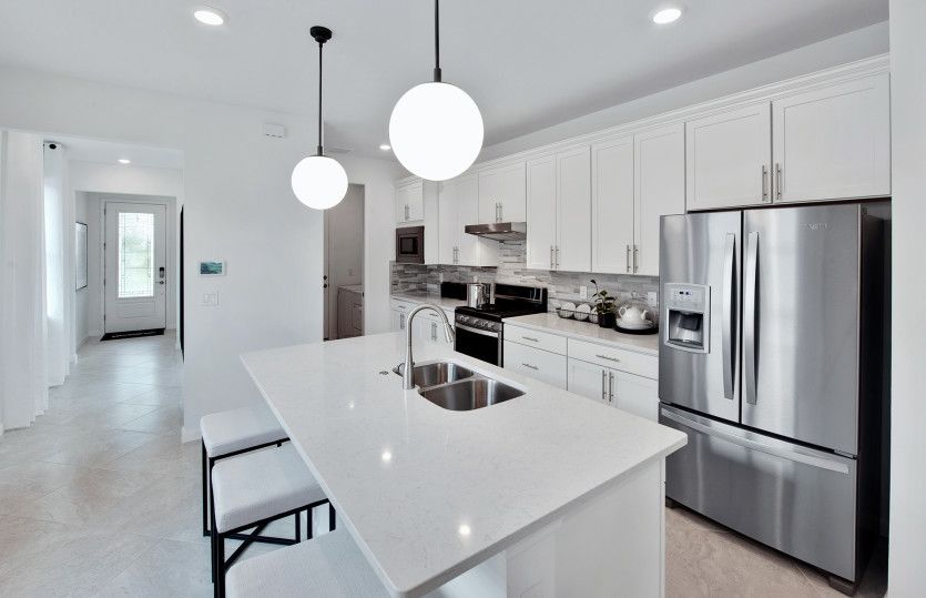 Gourmet kitchen with stainless steel appliances