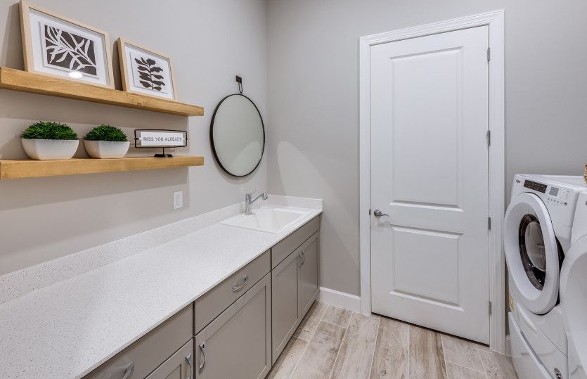 Laundry room with ample storage opportunities