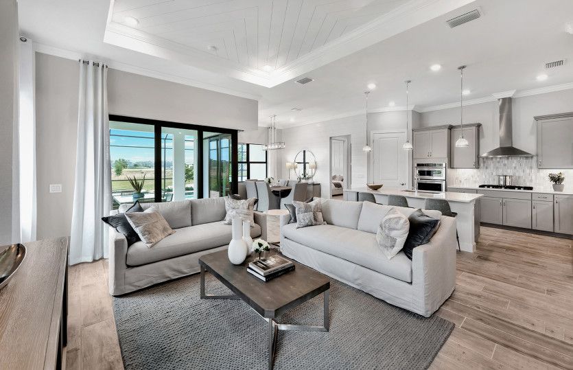 Open flow-through layout offering connecting living spaces