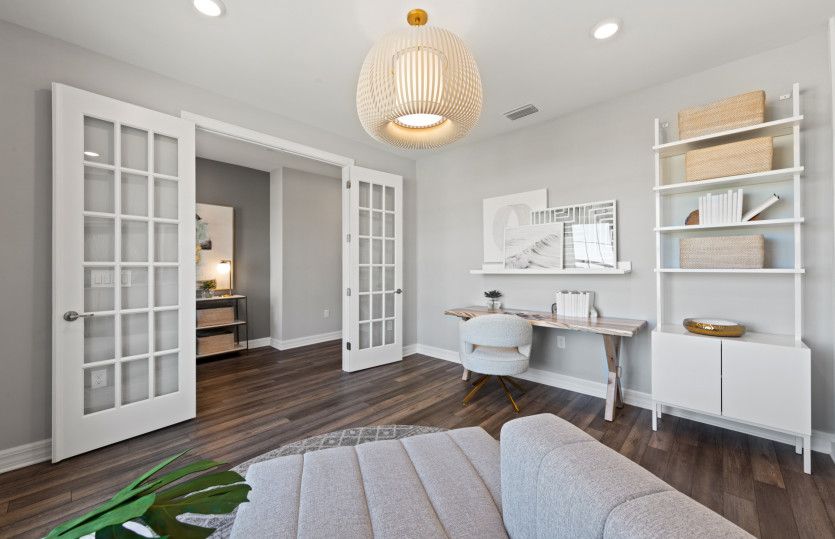 Flex room with optional doors, perfect for a home office