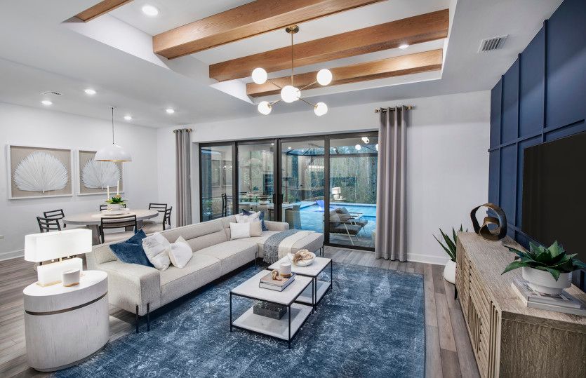 Open concept gathering room