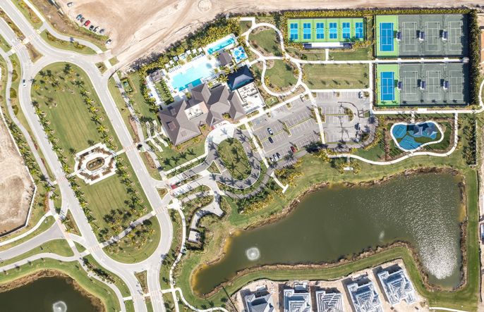 Aerial of Avenir's Amenities