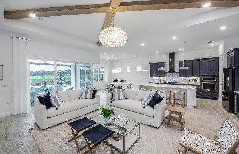 Open concept gathering room