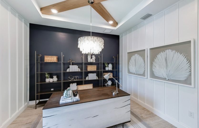 Flex room with french doors