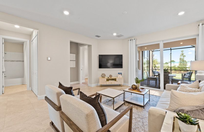 Lanai sliding glass door off the gathering room