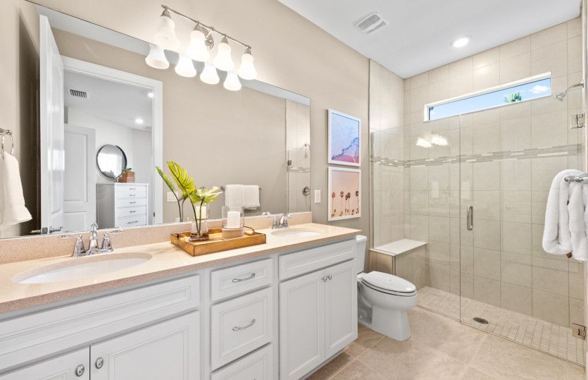 Owner's bath with double vanity