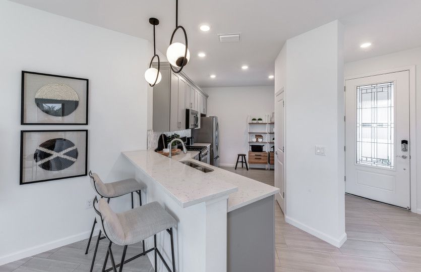 Kitchen island, great for bar seating