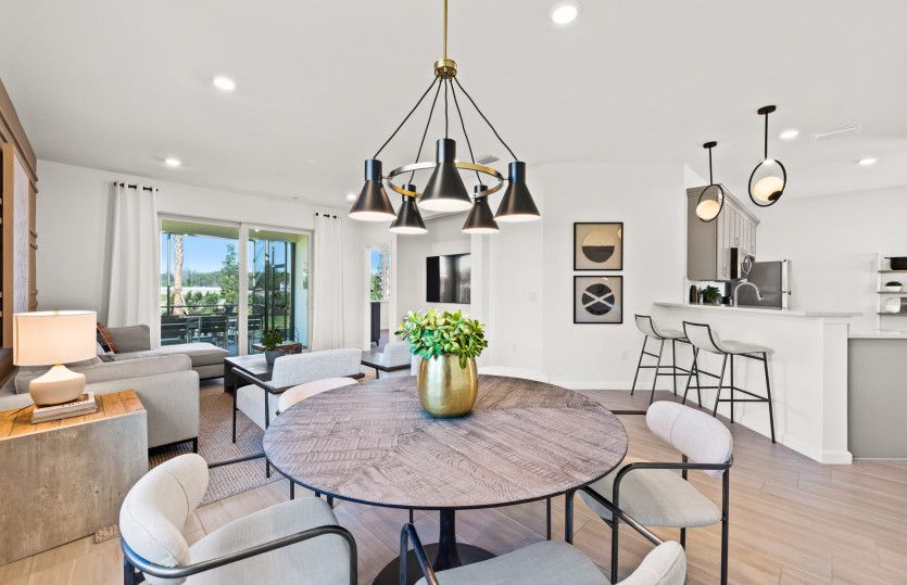 Café dining area located off the kitchen