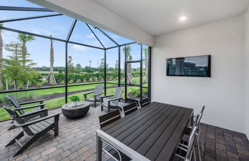 Covered lanai with extended patio option