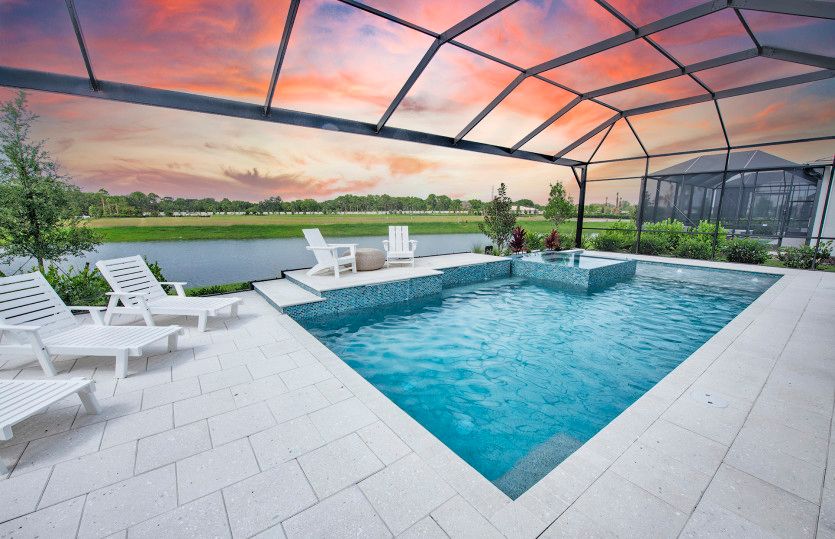 Enjoy Florida sunsets from your screened-in lanai