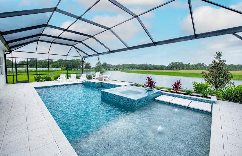 Screened-in pool & spa for you to enjoy