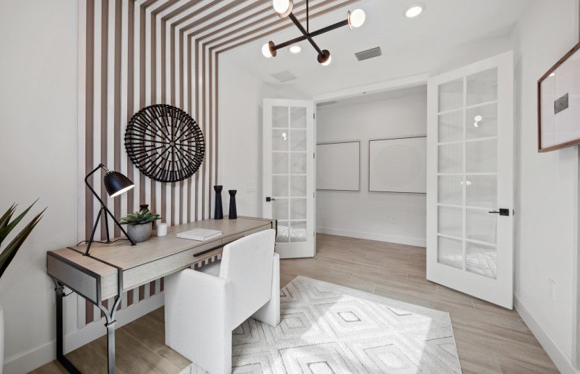 Flex space perfect for a home office or den