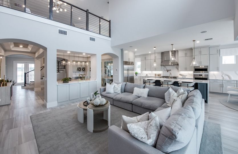 Main House Gathering Room with View of Loft Space Overhead
