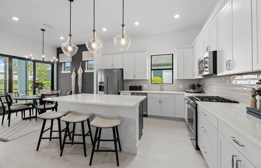 Gourmet Kitchen with modern flow through layout