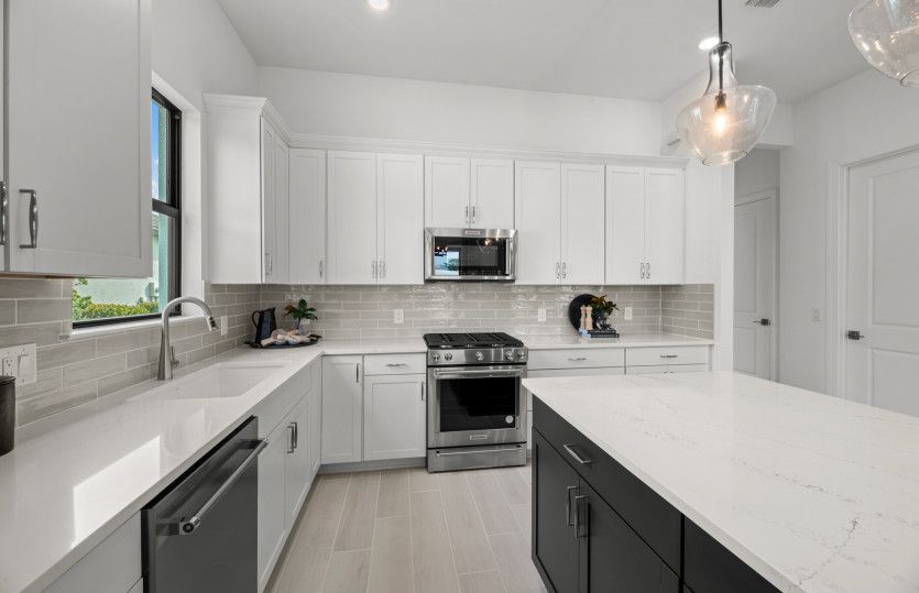 Ample storage and large center island