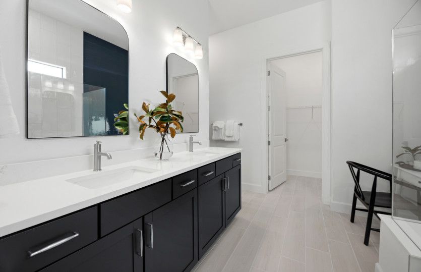 Owner's bathroom with dual sinks