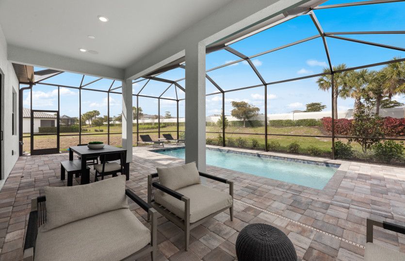 Screened-in lanai and pool for the ultimate Florida lifestyle
