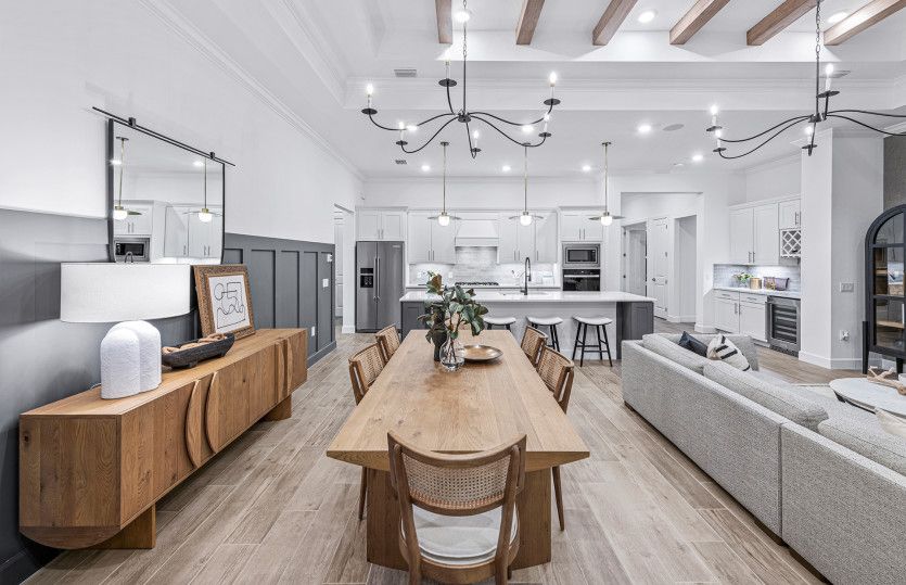 Café area open to the gathering room and kitchen
