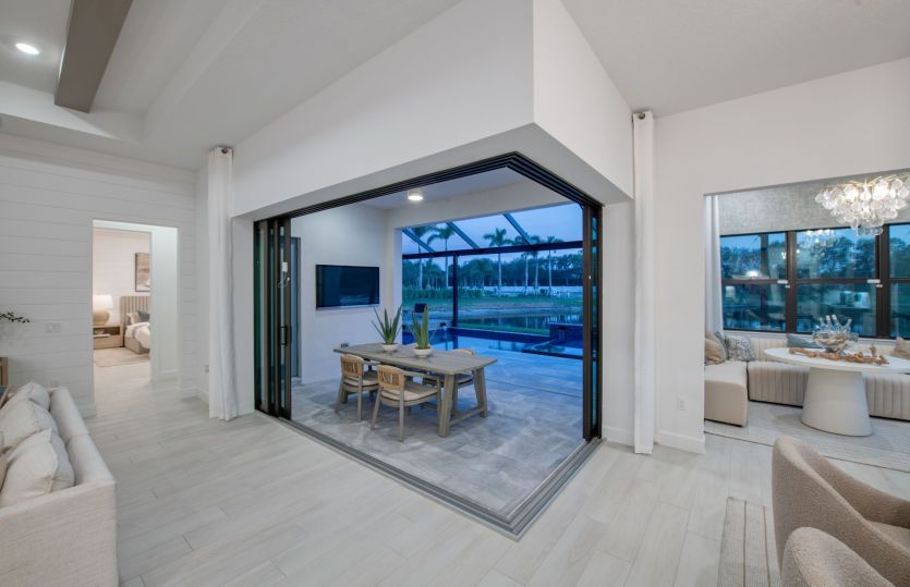 Gathering Room with Optional Zero Corner Sliding Glass Door