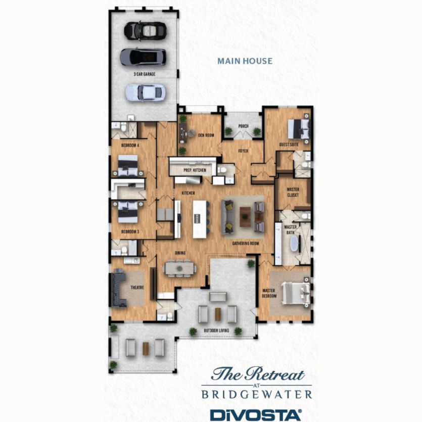 First Floor 4 br / 4.5 ba