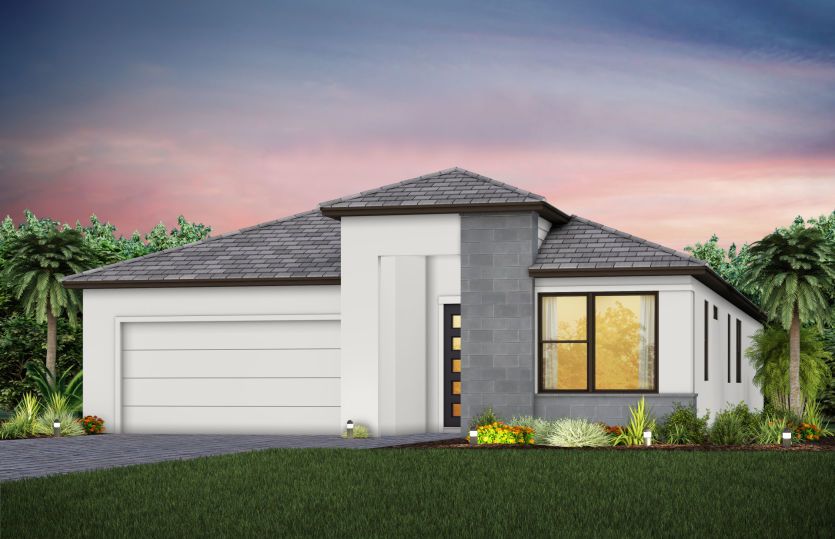 Exterior MD1 with stone
