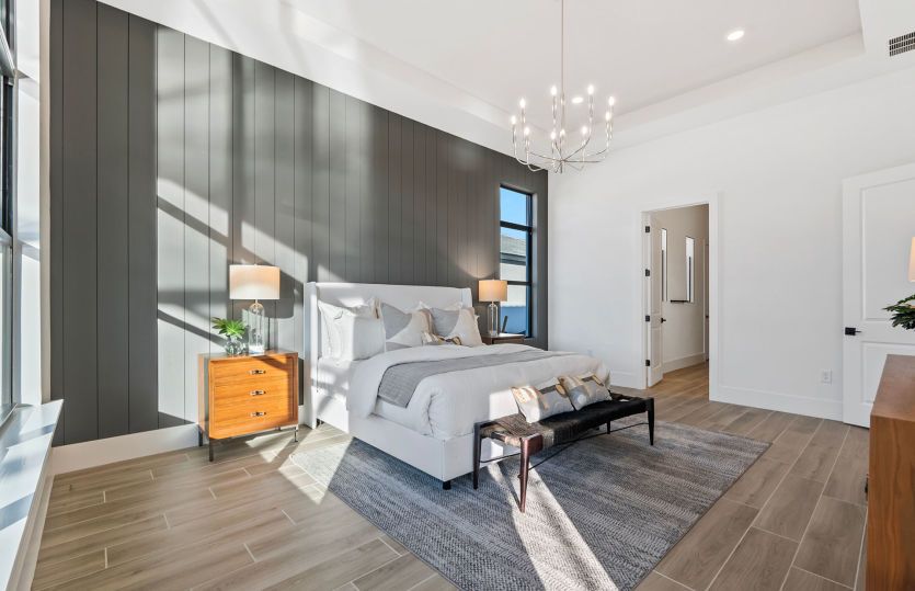 Private owner's suite with drop tray ceiling