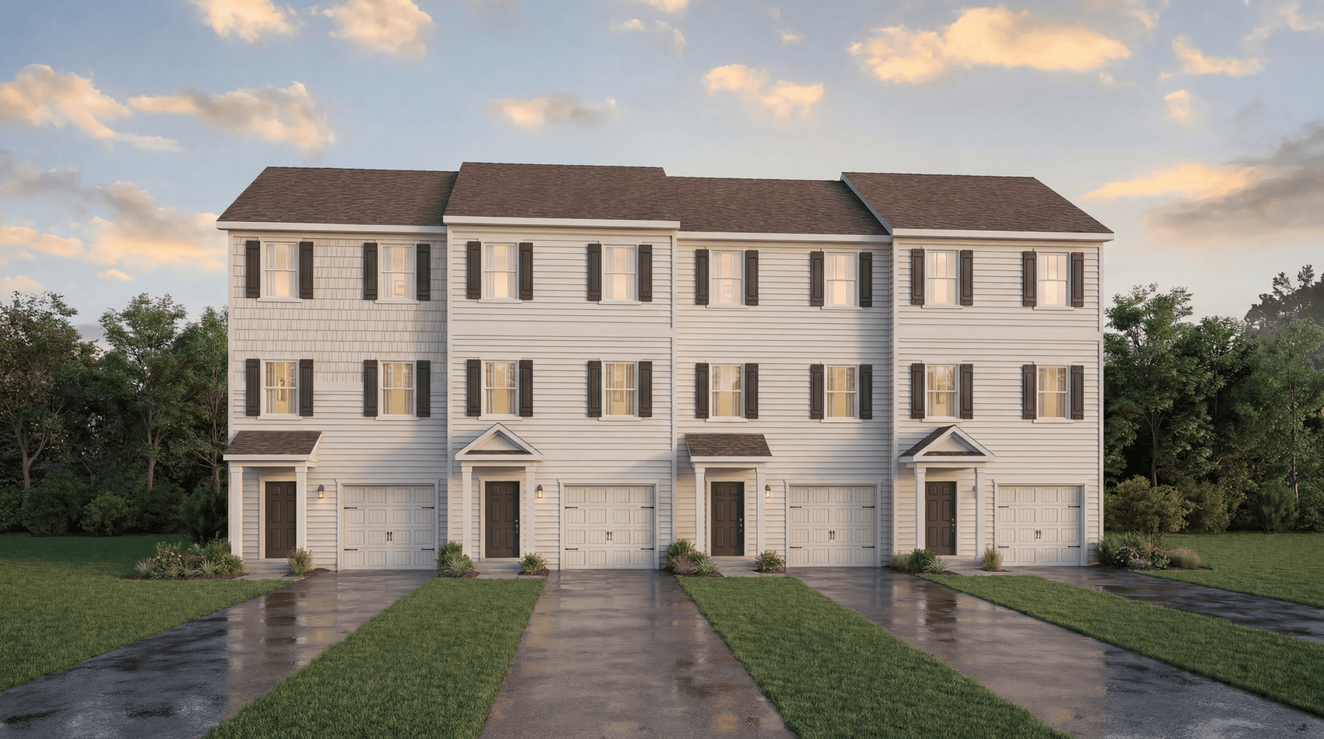 Darlow TH - Penley Place Townhomes: Clover, North Carolina - True Homes