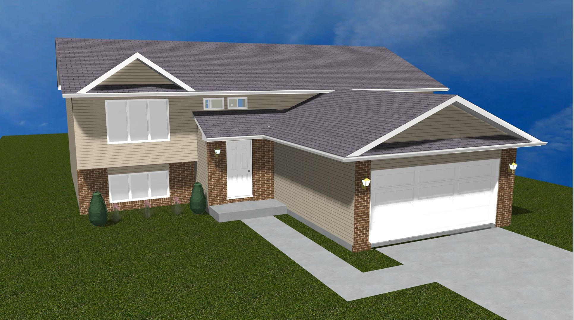 Front Elevated:Front