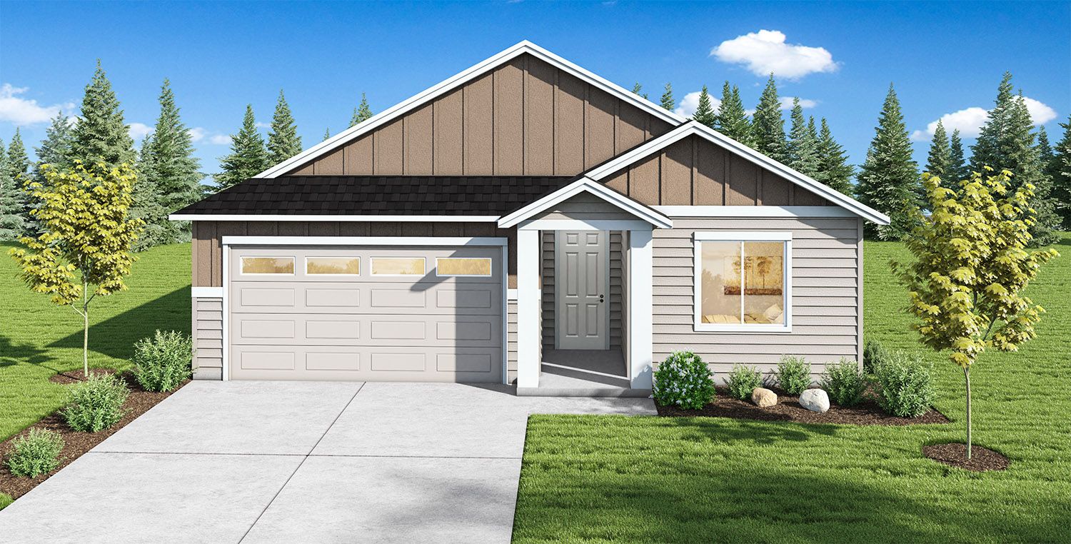 Plan 1393: Elevation 1 - 2 Car