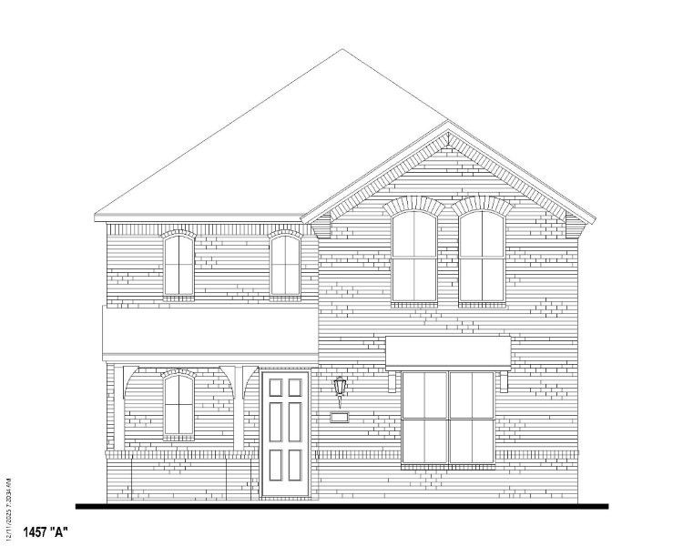 Exterior:Plan 1457 Elevation A
